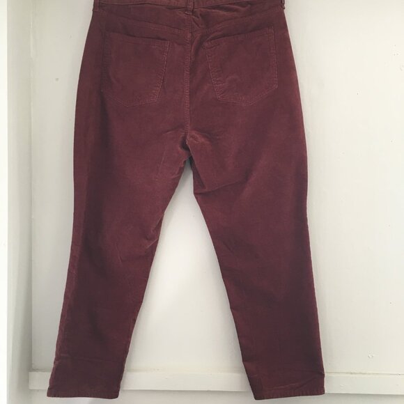 Old Navy High-Waisted OG Straight Corduroy Ankle Pants, Size 16, Red Dirt - Picture 4 of 5